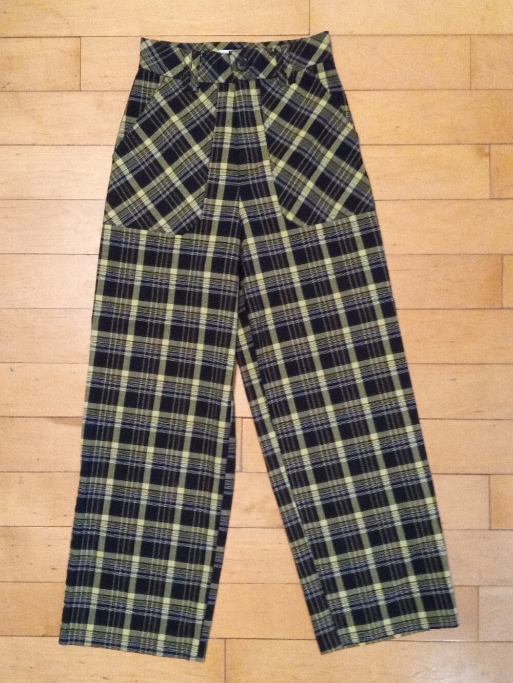 Simon's Twik Wide Leg Plaid Pants